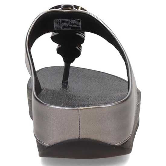 Fitflop Sandaalit Halo Bead-circle Metallic Toe-post Musta EU 38 Nainen