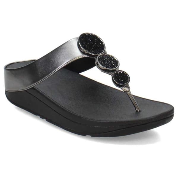 Fitflop Sandaalit Halo Bead-circle Metallic Toe-post Musta EU 38 Nainen