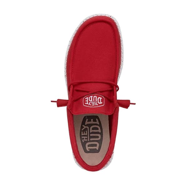 Hey Dude Sko Wally Slub Canvas Rød EU 45 Mand