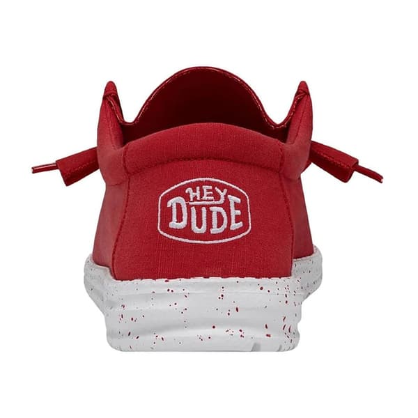 Hey Dude Sko Wally Slub Canvas Rød EU 45 Mand