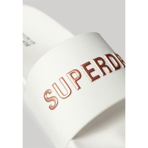 Superdry Slides Logo Vegan Pool Vit EU 38-39 Kvinna