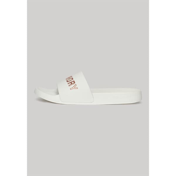 Superdry Slides Logo Vegan Pool Vit EU 38-39 Kvinna