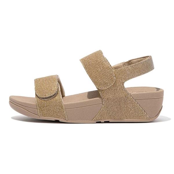 Fitflop Sandaalit Lulu Adjustable Shimmerlux Back-strap Beige EU 39 Nainen