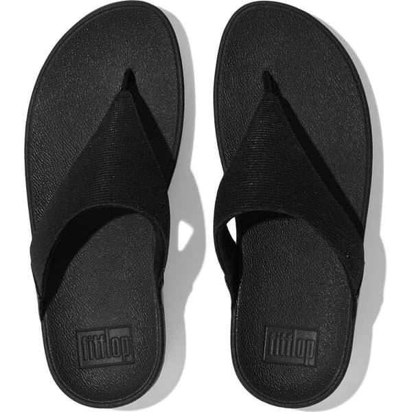 Fitflop Sandaler Lulu Shimmerlux Toe-post Svart EU 37 Kvinna