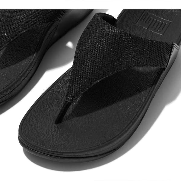 Fitflop Sandaler Lulu Shimmerlux Toe-post Svart EU 37 Kvinna