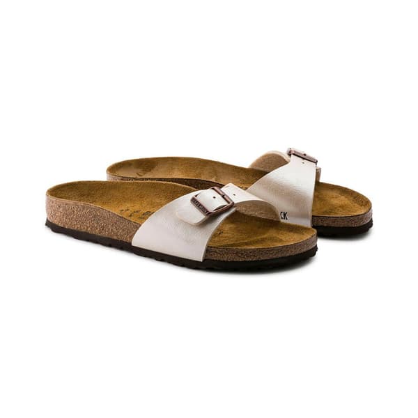 Birkenstock Madrid Birko-flor Sandaler Hvid EU 39 Kvinde