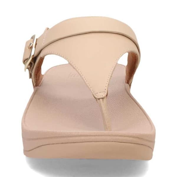 Fitflop Slides Lulu Adjustable Leather Toe-post Beige EU 39 Kvinna