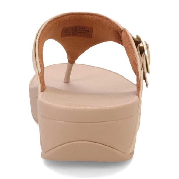 Fitflop Slides Lulu Adjustable Leather Toe-post Beige EU 39 Kvinna