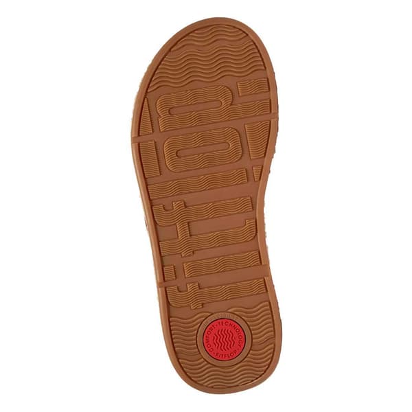 Fitflop Sandaalit F-mode Espadrille Buckle Leather Flatform Ruskea EU 38 Nainen