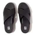 Miniatyrbild 3 av 5: Fitflop Slides Eloise Leather/cork Wedge Cross Svart EU 40 Kvinna