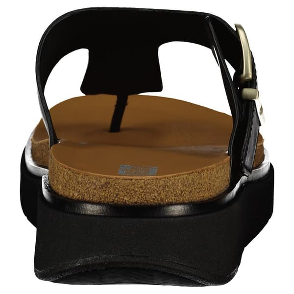 Fitflop Slides Buckle Leather Toe-post Svart EU 38 Kvinna