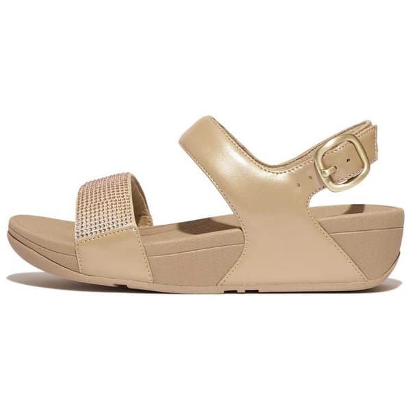 Fitflop Lulu Crystal Embellished Back-strap Sandaler Beige EU 37 Kvinna
