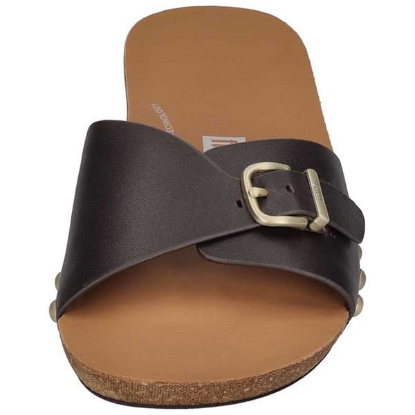 Fitflop Iqushion Adjustable Buckle Leather Tofflor Brun EU 38 Kvinna