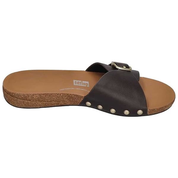 Fitflop Iqushion Adjustable Buckle Leather Tofflor Brun EU 38 Kvinna