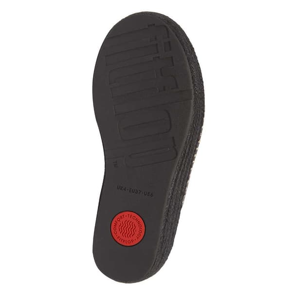 Fitflop Eloise Espadrille Leather Wedge Cross Klipklapper Brun EU 39 Kvinde