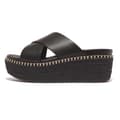 Miniatyrbillede 1 af 6: Fitflop Eloise Espadrille Leather Wedge Cross Klipklapper Brun EU 39 Kvinde
