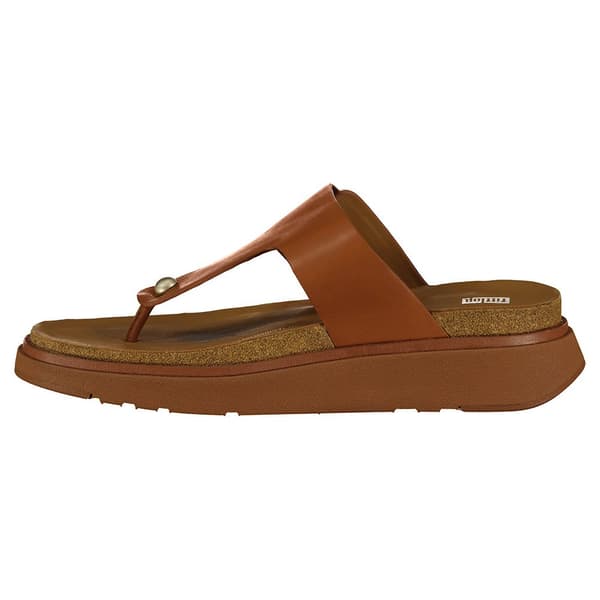 Fitflop Buckle Leather Toe-post Tofflor Brun EU 37 Kvinna