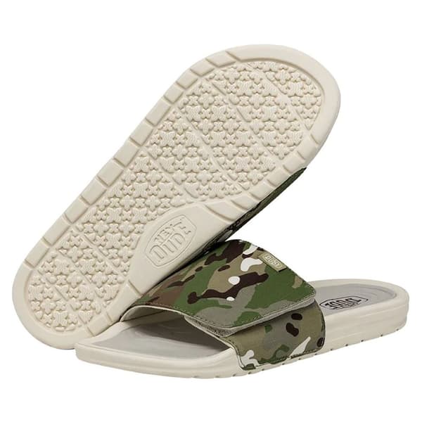 Hey Dude Phoenix Camo Klipklapper Grøn EU 44 Mand