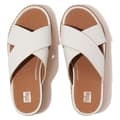 Miniatyrbild 4 av 5: Fitflop Eloise Leather/cork Wedge Cross Tofflor Vit EU 40 Kvinna