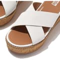 Miniatyrbild 5 av 5: Fitflop Eloise Leather/cork Wedge Cross Tofflor Vit EU 40 Kvinna
