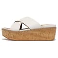 Miniatyrbild 1 av 5: Fitflop Eloise Leather/cork Wedge Cross Tofflor Vit EU 40 Kvinna
