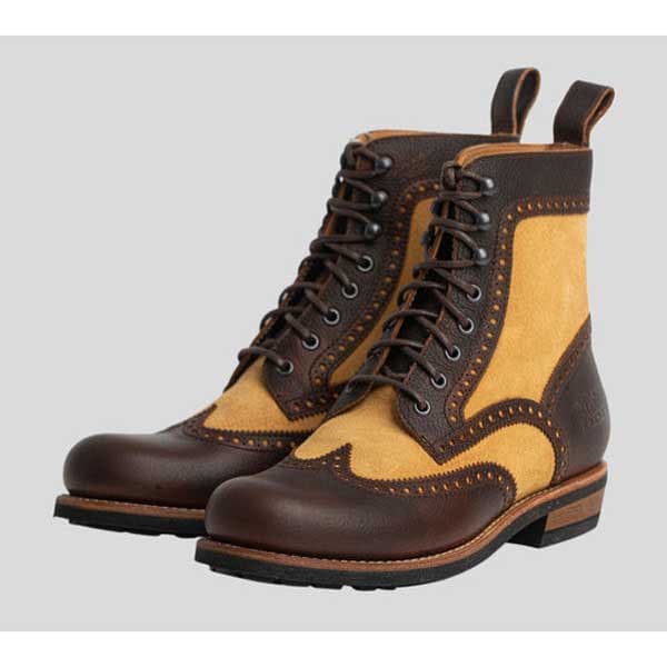 Rokker Frisco Brogue Limited Motorcykelstøvler Brun EU 43 Mand