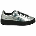 Miniatyrbilde 4 av 11: Sportsjoggesko for kvinner Puma Basket Platform Metallic  Lysegrp - 36