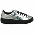 Miniatyrbilde 10 av 11: Sportsjoggesko for kvinner Puma Basket Platform Metallic  Lysegrp - 36