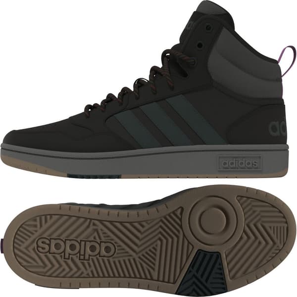 Naisten vapaa-ajan lenkkarit HOOPS 3.0 MID Adidas GZ6681 Musta - 37 1/3