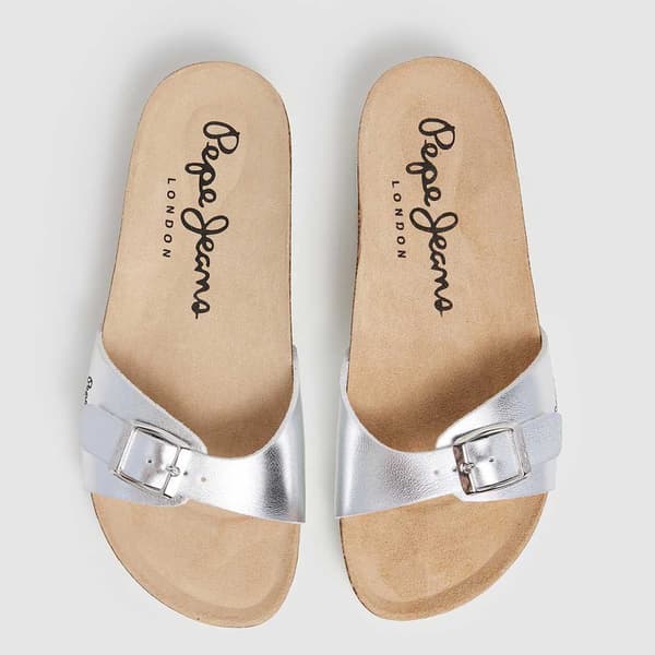 Pepe Jeans Oban Metal Sandaler Silver EU 37 Kvinna