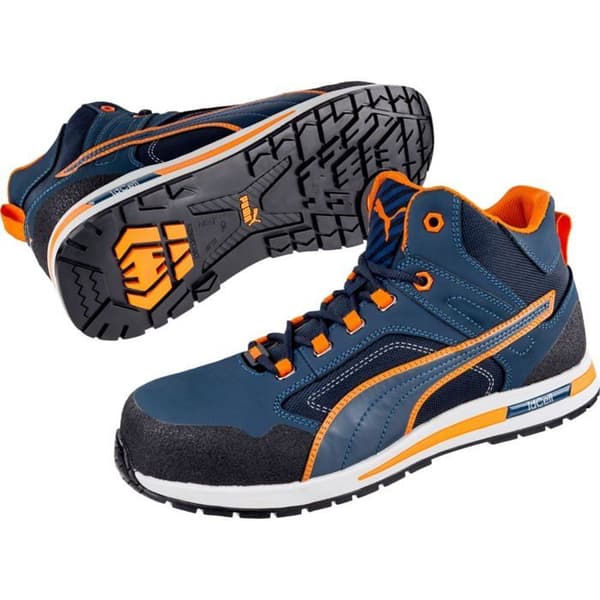 CROSSTWIST MID S3 HRO SRC blå/orange P39 högsäkerhetssneakers - PUMA - 633140-T.39