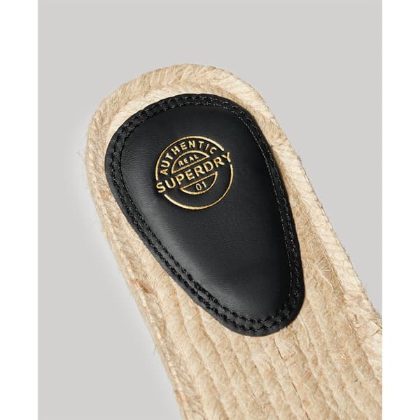 Superdry Canv Overlay Espadriller Sort EU 39 Kvinde