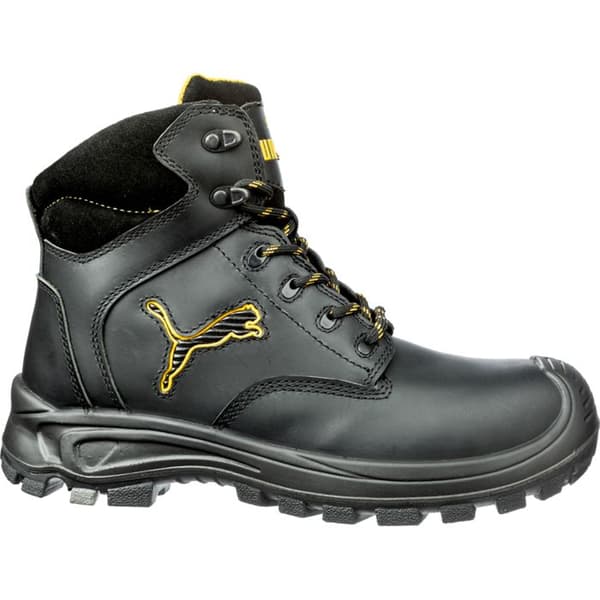 Puma Borneo Black Mid S3 SRC högsäkerhetsskor - Svart