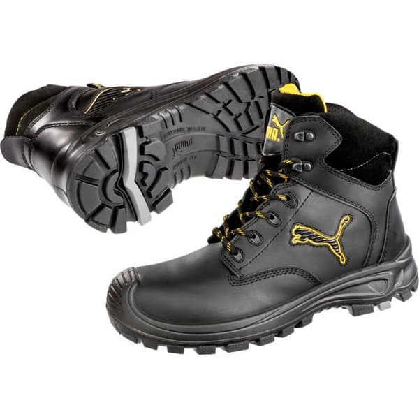 Puma Borneo Black Mid S3 SRC högsäkerhetsskor - Svart