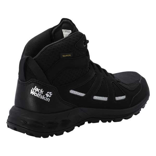 Jack Wolfskin Woodland 2 Texapore Mid Vandringskängor Svart EU 39 1/2 Kvinna