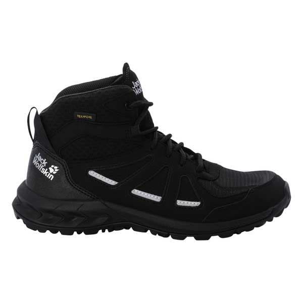 Jack Wolfskin Woodland 2 Texapore Mid Vandringskängor Svart EU 39 1/2 Kvinna