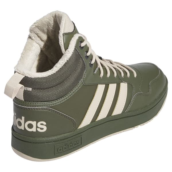 Adidas Hoops 3.0 Mid Classic Fur Lining Winterized Skor Grönt EU 45 1/3 Man