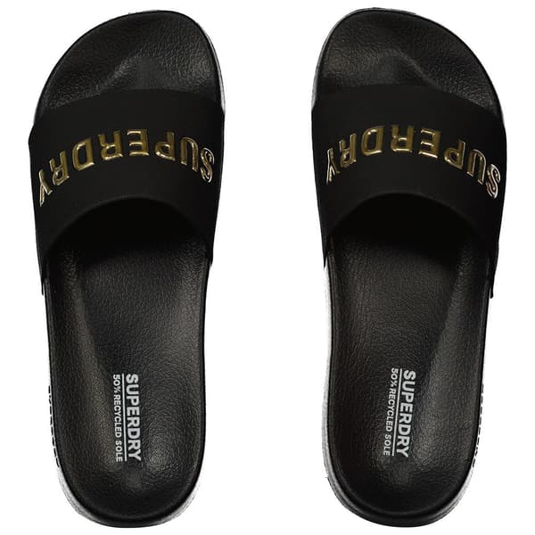Superdry Logo Vegan Pool Sandaalit Musta EU 36-37 Nainen