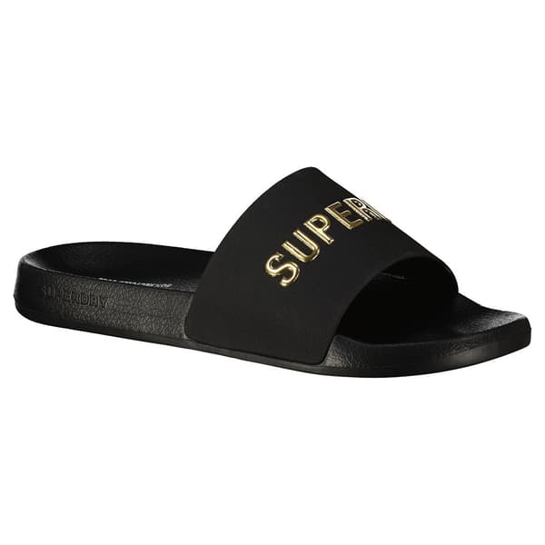 Superdry Logo Vegan Pool Tofflor Svart EU 36-37 Kvinna