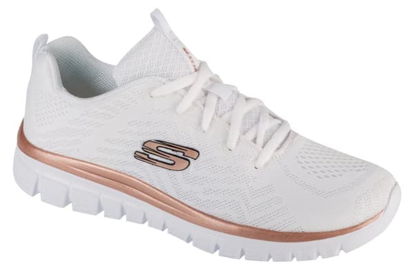 Skechers Graceful - Get Connected 12615-WTRG, Kvinna, Sneakers, vit