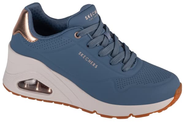 Skechers Uno Wedge - Hi Steps 177520-SLT, Kvinna, Sneakers, blå Blue 41