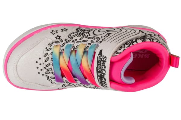 Skechers Sport Court 92 - Color Me Kicks 302213L-WMLT, til Pige, Sneakers, hvid