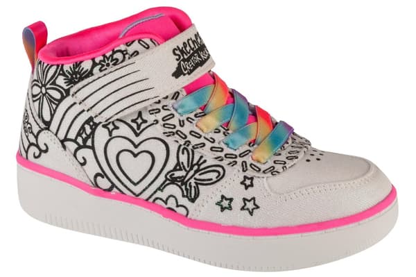 Skechers Sport Court 92 - Color Me Kicks 302213L-WMLT, til Pige, Sneakers, hvid White 32