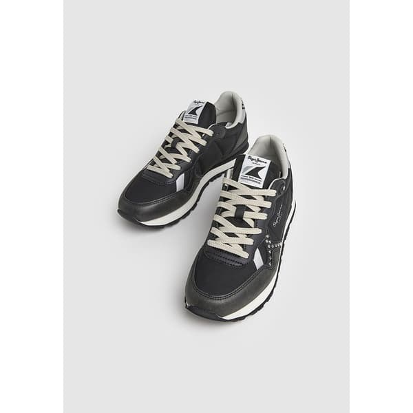 Pepe Jeans Brit Print Sid Skor Svart EU 40 Kvinna