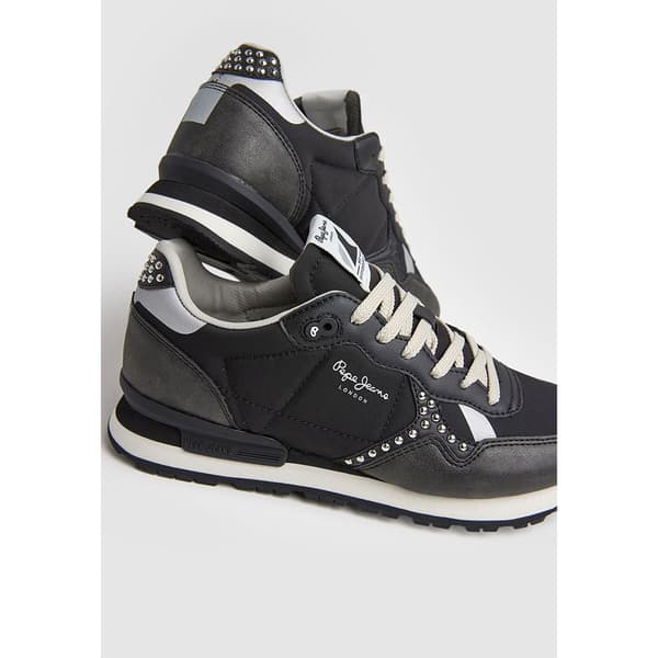 Pepe Jeans Brit Print Sid Skor Svart EU 40 Kvinna