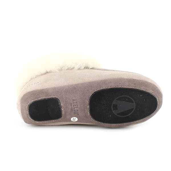 Axelda London 40 - Fårskinnstoffla Sand/Vit