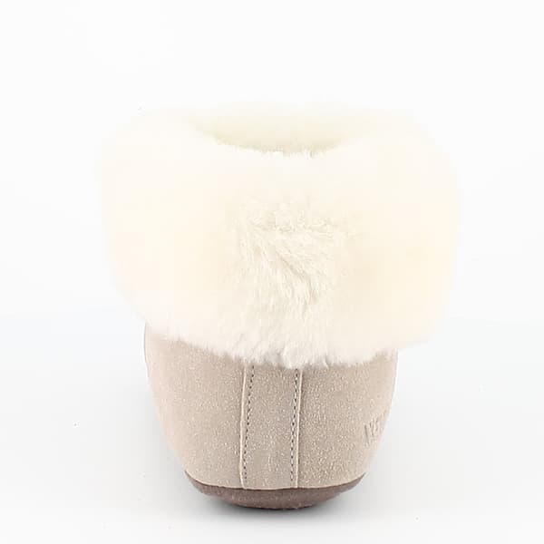 Axelda London 40 - Fårskinnstoffla Sand/Vit