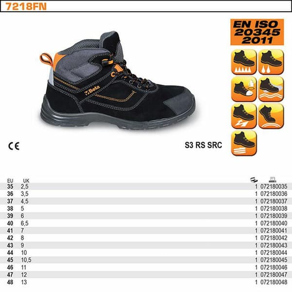 BETA TURVAJALKINEET FLEX S3, ACTION NUBUCK KOKO 45