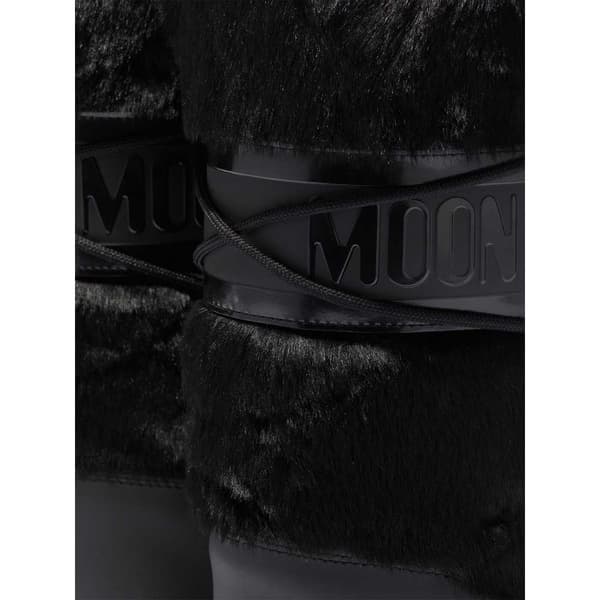 Moon Boot Icon Faux Fur Støvler Sort EU 35-38 Kvinde