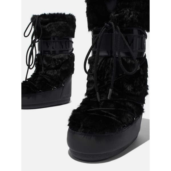 Moon Boot Icon Faux Fur Støvler Sort EU 35-38 Kvinde